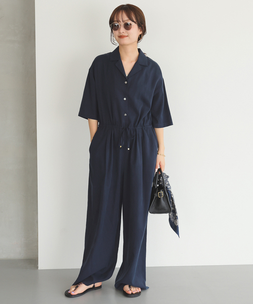 WEB限定/追加》ハーフスリーブオールインワン（つなぎ/オールインワン