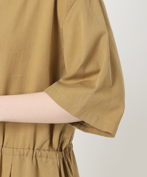 WEB限定/追加》ハーフスリーブオールインワン（つなぎ/オールインワン