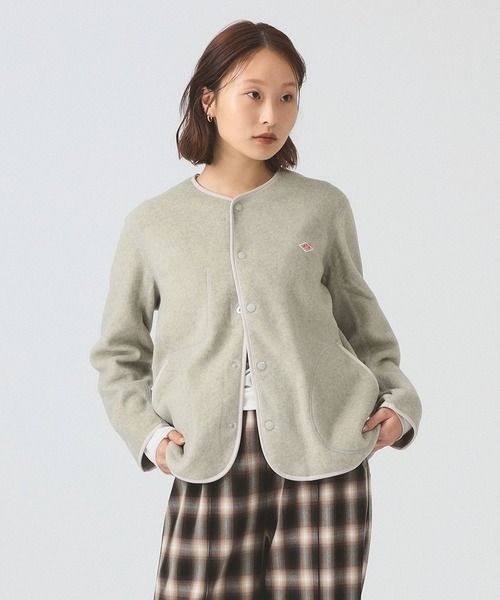 DANTON / FLEECE COLLARLESS JACKET（ブルゾン）｜DANTON（ダントン