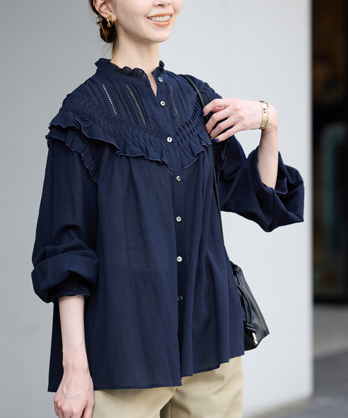 セール】《WEB限定/追加2》フリルピンタックブラウス（シャツ/ブラウス