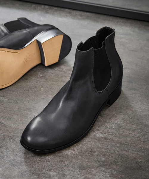 PADRONE パドローネ / BL SIDE GORE BOOTS サイドゴアレザーヒール