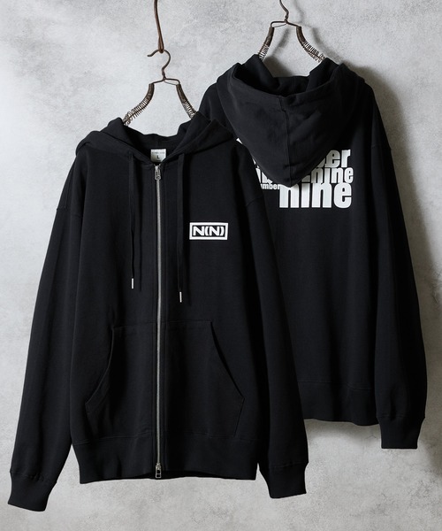 N(N) number nine PRINTED FULL ZIP SWEAT HOODIE / エヌエヌ