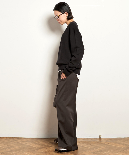 ウォッシャブルウールクルーネックプルオーバー（ニット/セーター