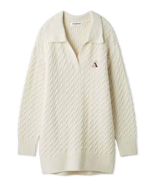 セール】Lily Bearケーブルニットワンピース（ワンピース）｜LILY