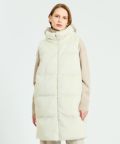 HERNO（ヘルノ）の「HERNO / フェイクファーロングダウンベスト