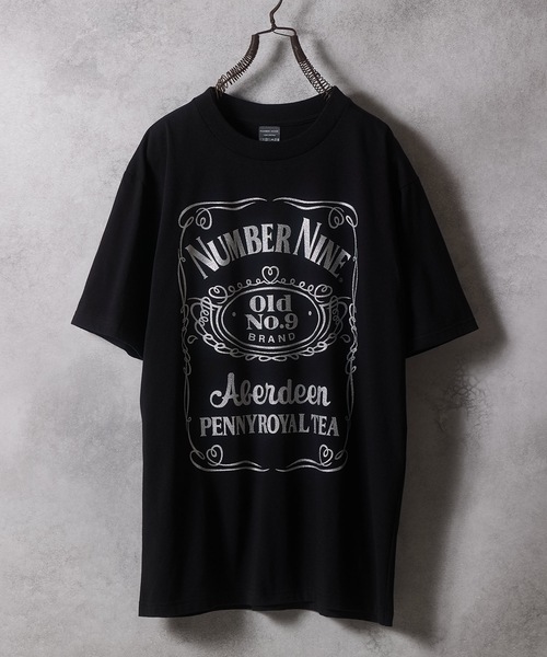 NUMBER NINE GLITTER PRINTED T-SHIRT / ナンバーナイン オールドロゴ