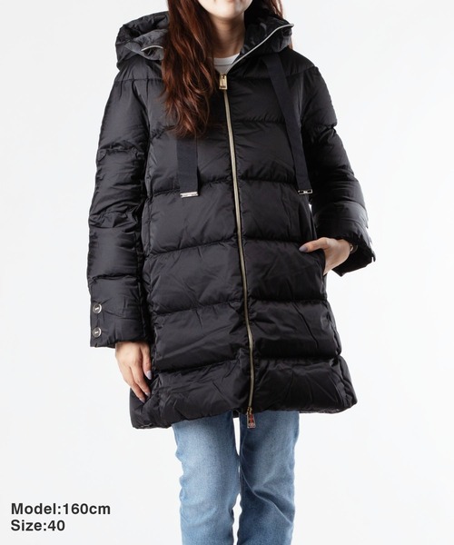 HERNO A-Shape DOWN JACKET IN SATIN ヘルノ Aシェイプ サテン ダウン