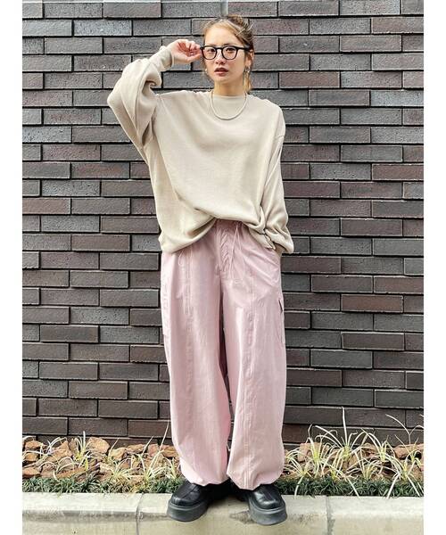 Ungrid（アングリッド）の「ナイロン混ミリタリールーズパンツ（カーゴ