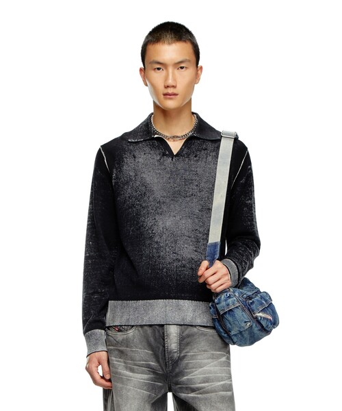 メンズ ニット スキッパーカラー（ニット/セーター）｜DIESEL