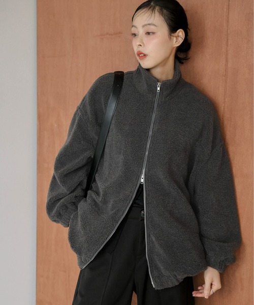 セール】スタンドカラーボアジャケット（その他アウター）｜SUGAR