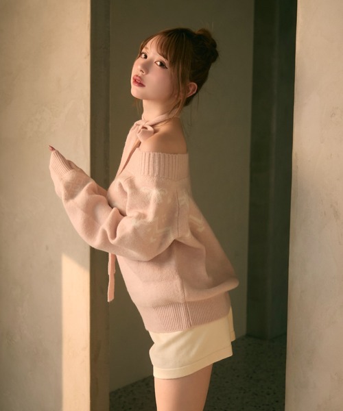 TITTY&CO.（ティティーアンドコー）の「ノルディック柄リボン付きオフ