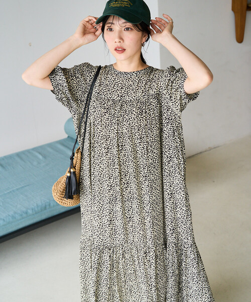 限定展開 花柄 マキシ 半袖 ワンピース（ワンピース）｜FREAK'S STORE