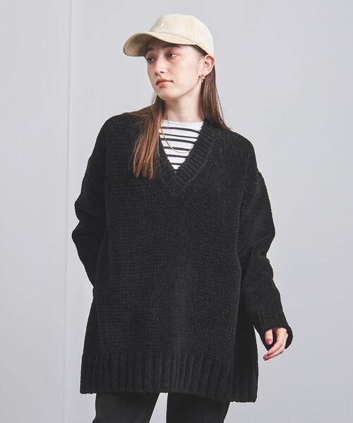 ATON（エイトン）の「【一部別注】＜ATON＞モール Vネック ニット