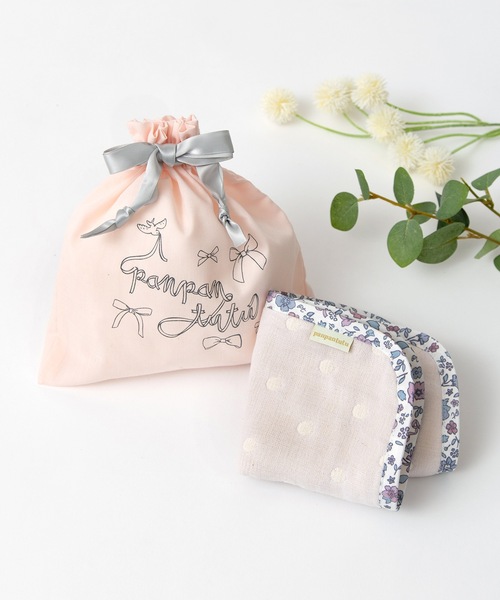 メルシープチギフト（ガーゼハンカチ＆巾着セット）（ハンカチ/ハンド