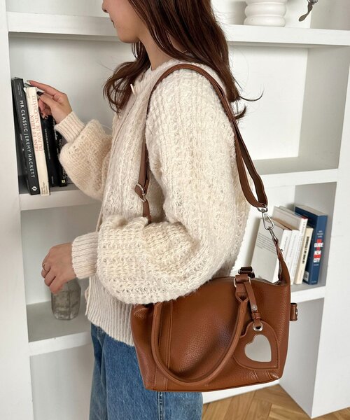 ミラーチャーム付ソフトミニボストンバッグ（ボストンバッグ