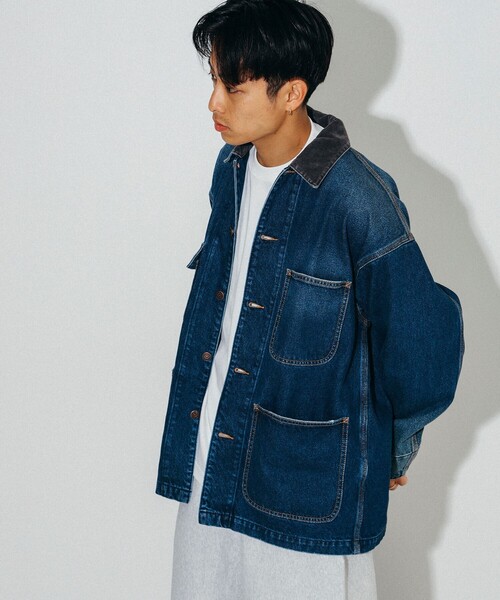 BEAMS（ビームス）の「ルーズ デニム カバーオール ジャケット（デニム