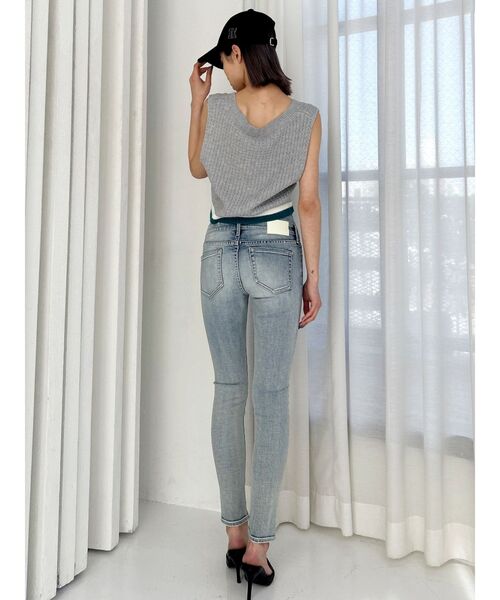 GYDA（ジェイダ）の「ハイウエスト バッククロス ダメージ スキニー