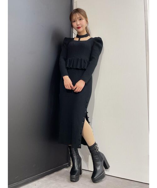 EATME（イートミー）の「ネックハーネスニットワンピース（ワンピース