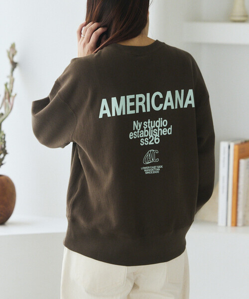 Americana × Firsthand/アメリカーナ 別注 ダブルプリント クルー