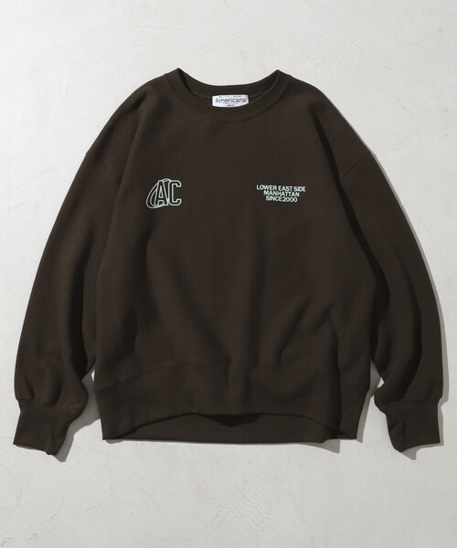 Americana × Firsthand/アメリカーナ 別注 ダブルプリント クルー