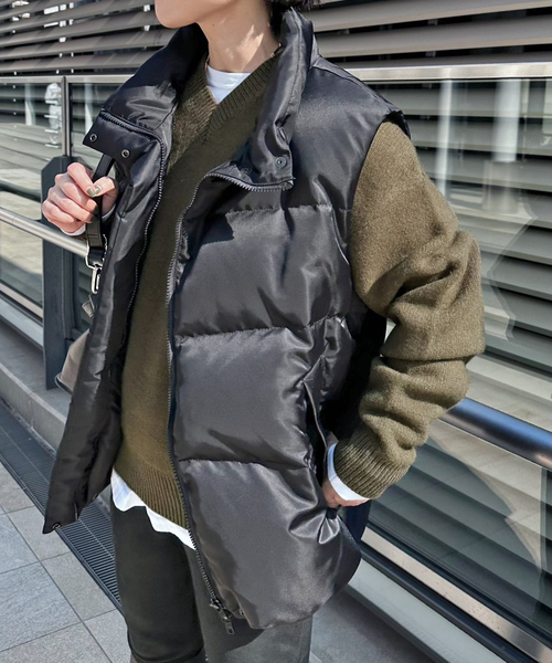 AP STUDIO（エーピーストゥディオ）の「Satin Down Vest（ダウン
