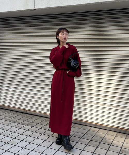 Ameri（アメリ）の「RELAX DRAWSTRING SWEAT DRESS（ワンピース）」 - WEAR