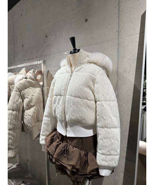 Cable Knit Padded Jacket（ブルゾン）｜MISTREASS（ミストレアス）の