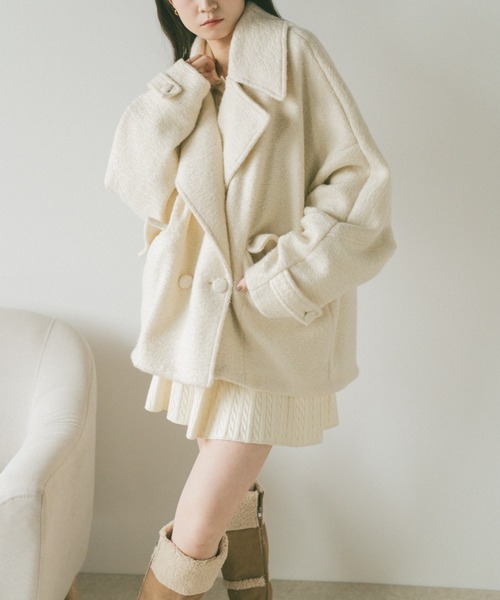 セール】ブークレビッグカラーコート（その他アウター）｜VANNIE U