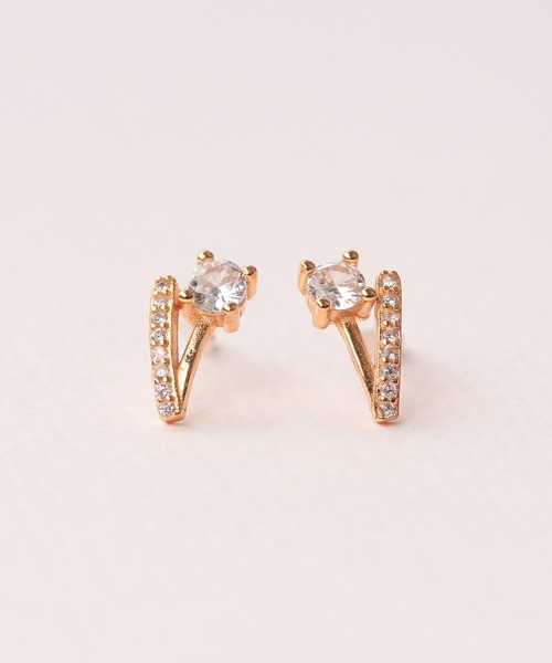 NOIR DE POUPEE（ノワールドプーペ）の「K10 2連 フープピアス（ピアス