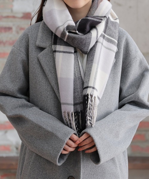 Honeys（ハニーズ）の「大きめチェック柄マフラー（マフラー）」 - WEAR