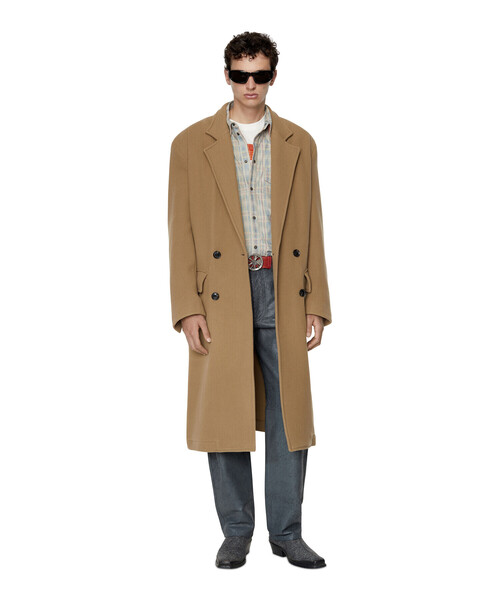 DIESEL（ディーゼル）の「メンズ ロングコート ウエストベルト（ステン