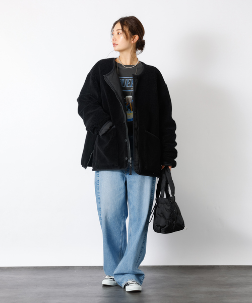 TAION / タイオン】ミリタリー リバーシブル クルーネック ダウン