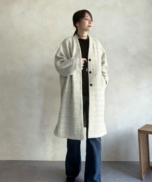 BEARDSLEY（ビアズリー）の「チェックツイードロングコート（その他