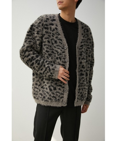 AZUL by moussy（アズールバイマウジー）の「SHAGGY LEOPARD CARDIGAN