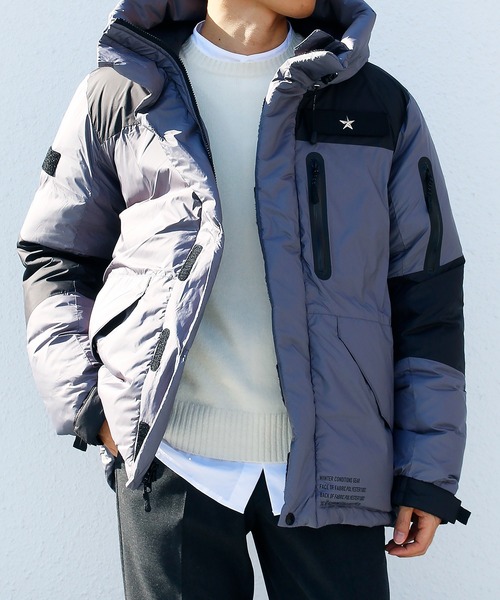 セール】SCHOTT ショット/ And A×SCHOTT 別注2TONE DOWN JACKET