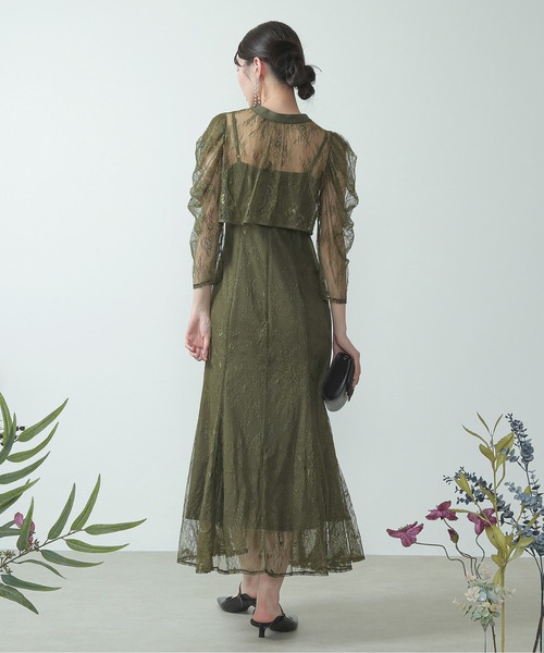 3way レースボレロセット フレア パーティー ドレス 2点 セット 結婚式