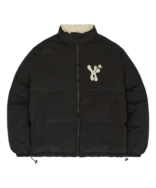 スターロゴリバーシブルコーデュロイショートパディングアイボリー