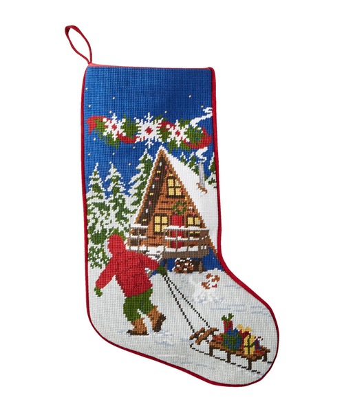 クリスマス・ニードルポイント・ストッキング（インテリア雑貨）｜L.L.