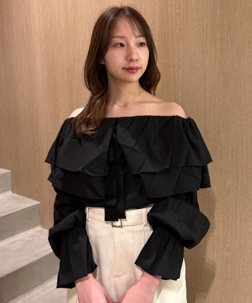 FRAY I.D（フレイアイディー）の「2WAYフリルカラーブラウス（シャツ