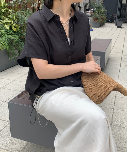 リネンドロストフレンチシャツ（シャツ/ブラウス）｜DouDou（ドゥドゥ