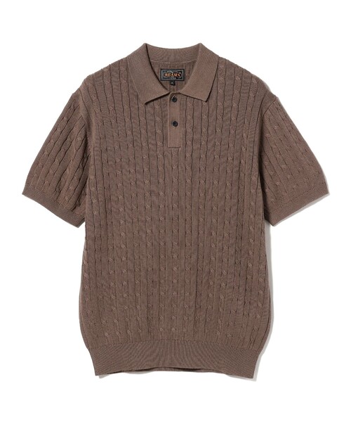 BEAMS PLUS（ビームスプラス）の「ケーブル ニット ポロシャツ