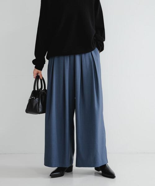 セール】ストレッチタックギャザーワイドパンツ（その他パンツ