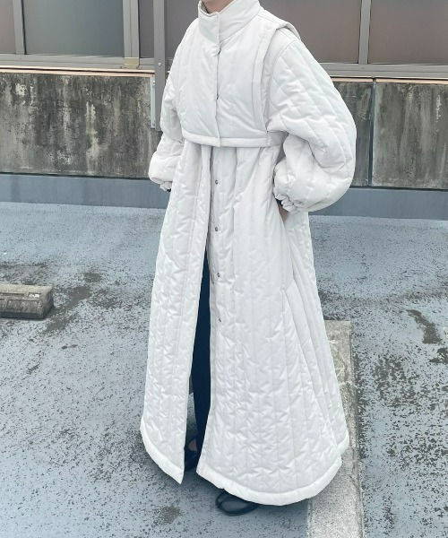 PERNA（ペルナ）の「ボリュームキルティングロングコート（ダウン