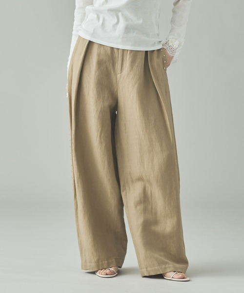 Curensology(カレンソロジー)/リネンウールスタッズパンツ（その他