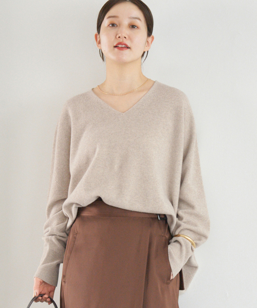 追加2》Fineニュージーウール ニュアンス Vプルオーバー（ニット