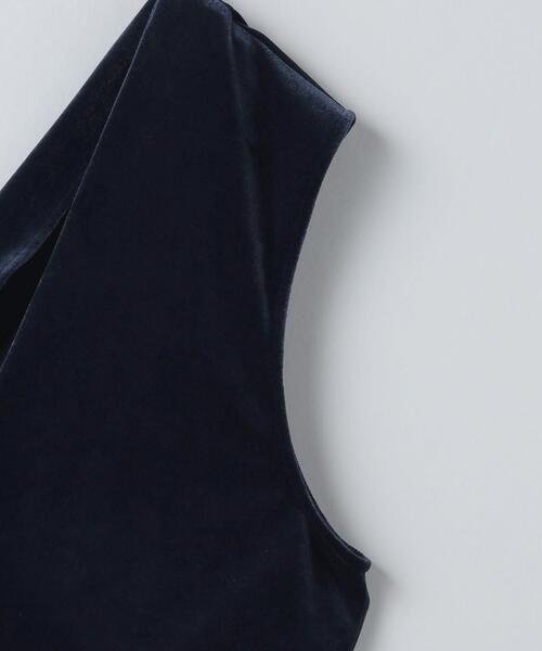 6（ロク）の「＜6(ROKU)＞ベロア Vネック オールインワン（つなぎ