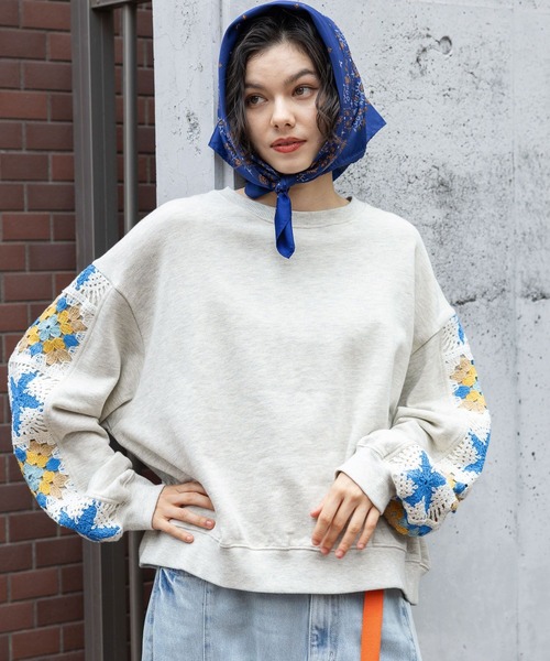 クロシェコンビプルオーバー（スウェット）｜niko and（ニコアンド