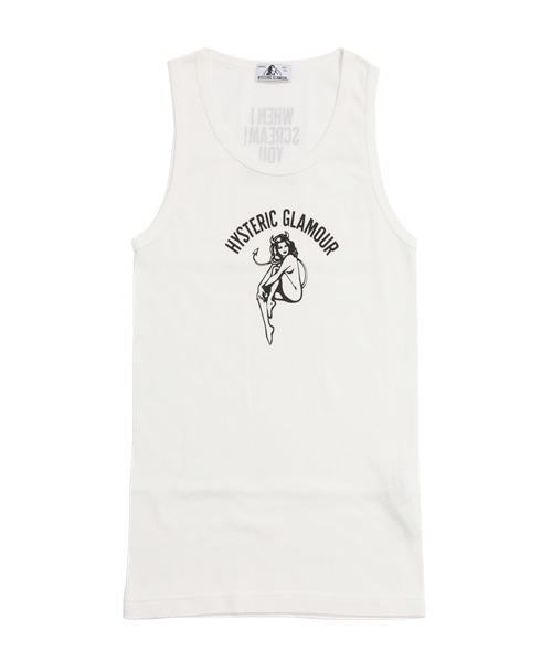 Hysterics フリルタンクトップ スカル柄 針抜き ヴィンテージ SKUL