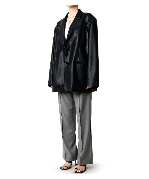 LE CIEL BLEU（ルシェルブルー）の「Faux Leather Oversized Jacket