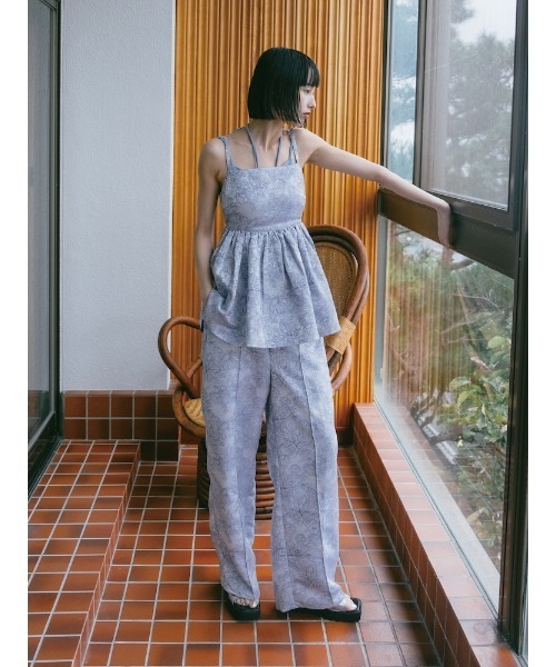 sahara（サハラ）の「Flower Jacquard Camisole/フラワージャガード